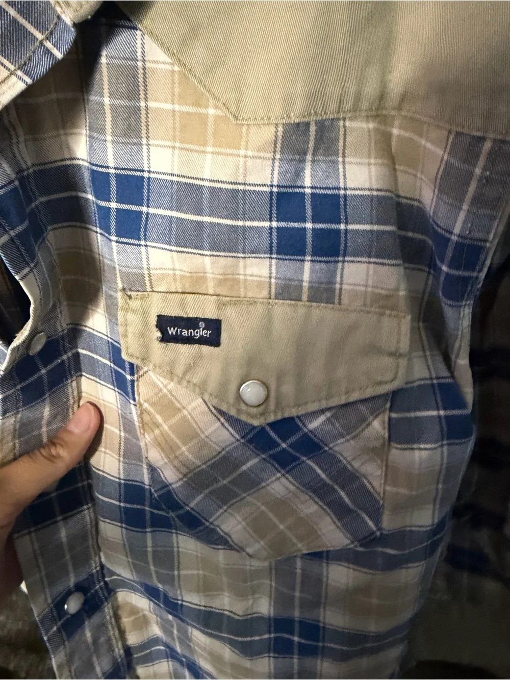 Wrangler Western Pearl Snap Plaid Shirt Men XL 100% Cotton Cowboy Ranch Workwear